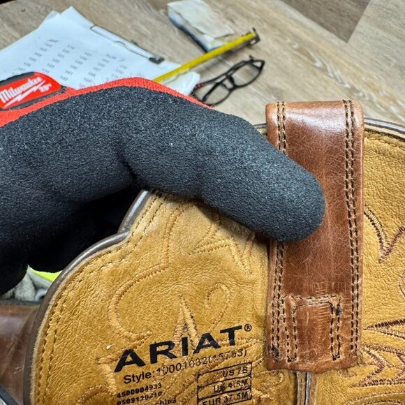 Ariat Heritage Brown Leather Western Boots Women's Size 7 - Picture 5 of 7